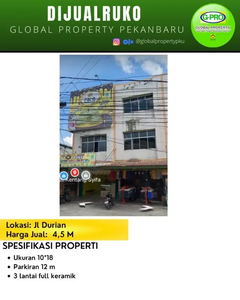 Dijual Ruko Daerah Durian Cocok Untuk Usaha Tengah Kota