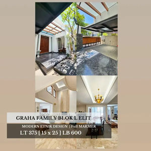 Dijual Rumah Full Marmer Etnik Design Graha Family Blok L Kawasan Elit