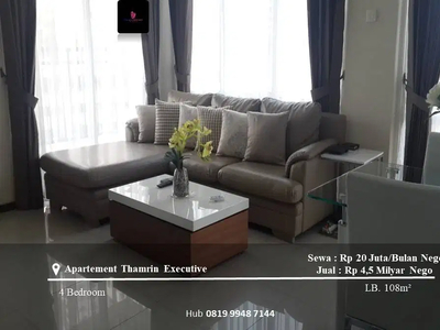 Jual/Sewa Apartement Thamrin Executive Low Floor 3BR+1 Full Furnished