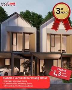 Rumah 2 lantai harga 300 juta Karawang Jawa Barat