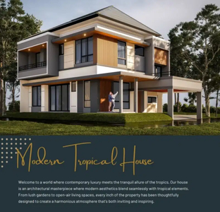 Rumah Baru Dibangun Konsep Modern Tropical House