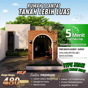 RUMAH MURAH 1 LANTAI PINGGIR JALAN UTAMA