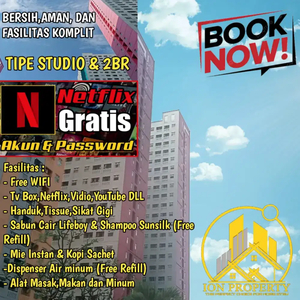 Sewa Unit Studio &2BR.Unit Bersih+fasilitas di apartemen Green Pramuka