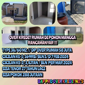 Take Over Kredit Rumah Di Rancamanyar POHON MANGGA Full Renovasi