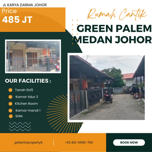 11 Rumah Cantik Kawasan Komplek Green Palem Medan Johor