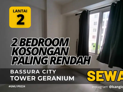 2 Bed Lantai paling rendah Tower G Apartemen Bassura City
