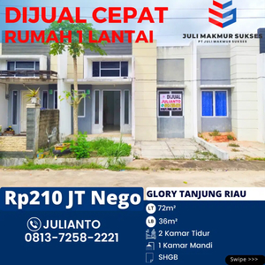 Dijual CEPAT Rumah 1 Lantai di Glory Tanjung Riau Batam
