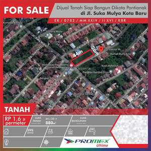 Dijual Tanah Siap Bangun Dikota Pontianak