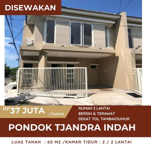 Disewakan Rumah 2 Lantai Tipe Hook di Cluster Belimbing Pondok Tjandra