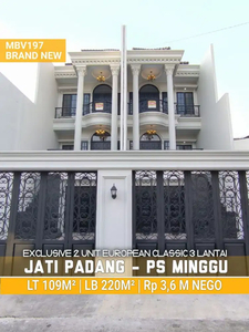Mb197.Brand New European Classic House di Jati Padang Pasar Minggu