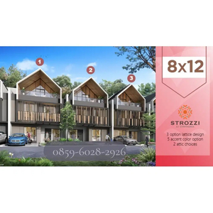 NEW STROZZI Lebar 8 Full Attic Lokasi Gading Serpong Harga Hanya 3M-an