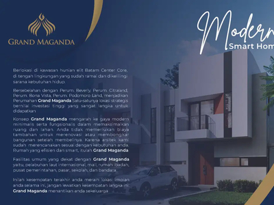 Rumah 2 lantai Grand Maganda Batam center