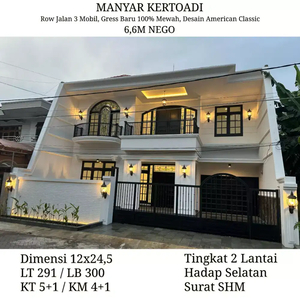 Rumah Manyar Kertoadi Mewah Gress Baru SHM dkt Raya Merr BCA Kertajaya