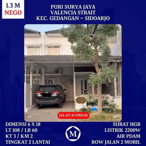 Rumah Murah Terawat Puri Surya Jaya Valencia Gedangan Sidoarjo