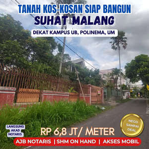 Tanah 5 Menit Kampus Polinema Malang Cocok untuk Bangun Kost Premium