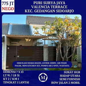 Termurah Hanya 775 Rumah Puri Surya Jaya Valencia Gedangan Sidoarjo