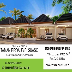 Sale Rumah Cluster Minimalis Taman Firdaus Di Suaso Type 82132