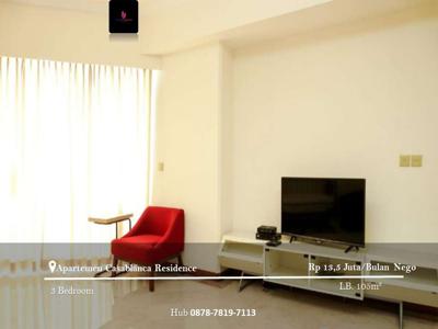 Disewakan Apartement Casablanca Residence 3+1BR Full Furnished
