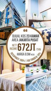 Di jual cepat kost kostan full furnish dua puluh tiga kamar