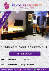 Dijual Apartemen Sudirman Park 2BR Full Furnished Mid Floor