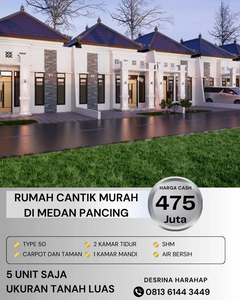 DIJUAL RUMAH CANTIK DI MEDAN PANCING LAU DENDANG