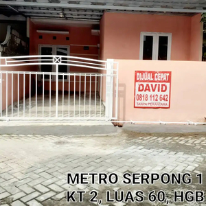 dijual rumah metro serpong 1 cisauk