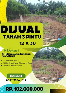 Dijual Tanah 12 X 30 (3pintu)