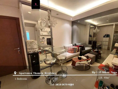 Jual Apartement Thamrin Residence Mid Floor 1BR Full Furnished View GI