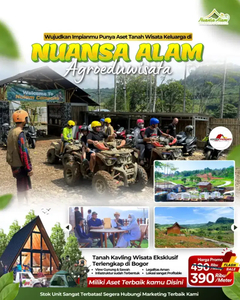 JUAL TANAH DI BOGOR VIEW GUNUNG, SAWAH DAN SUNGAI