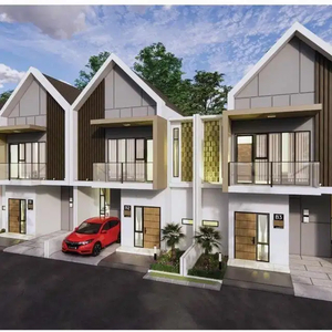 Rumah 2 lantai design Scandinavian dekat terminal Jatijajar