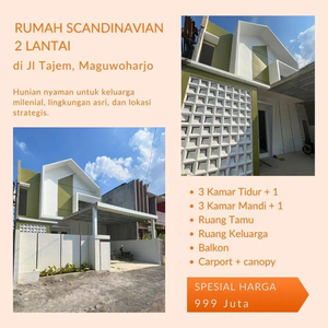 Rumah Modern Siap Huni 2 Lantai di Jl Tajem Jogja