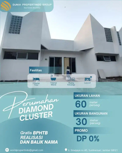 Rumah subsidi tanpa uang muka perum diamond cluster
