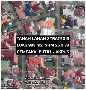 TANAH LAHAN STRATEGIS DI CEMPAKA PUTIH JAKARTA PUSAT