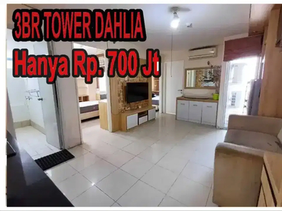 Turun harga Dijual Unit 3BR Tower Dahlia Apartement Bassura City