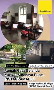 Dijual Rumah Surabaya Pusat Jalan Ciliwung - Luas 626 M2 - Shm