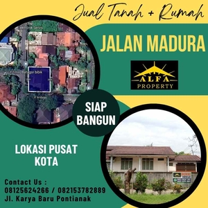 Dijual Tanah Plus Rumah Jalan Madura Kota Pontianak