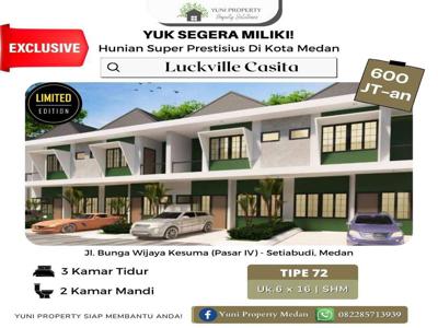 DIJUAL RUMAH 2 LANTAI STRATEGIS NYAMAN BEBAS BANJIR DILUCKVILLE CASITA