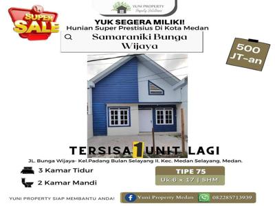 DIJUAL RUMAH BUNGA WIJAYA DEKAT KAMPUS USU YG STRATEGIS DIKOTA MEDAN