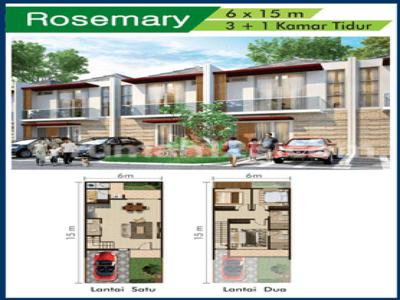 Dijual Rumah Cluster Atlanta Type Rosemary 6x15 Pik2