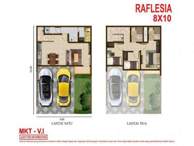 Dijual Rumah Cluster Riverside Type Raflesia 8x10 PIK2