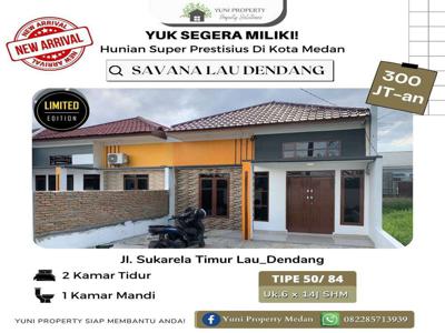 DIJUAL RUMAH SAVANA LAU DENDANG DEKAT UNIMED YG NYAMAN DIKOTA MEDAN