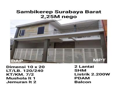 Jual Rumah Sambikerep Surabaya Barat Dkt Kandangan Alam Galaxy Lontar