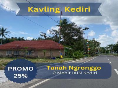 Kavling 3 Menit IAIN Kediri, Hanya 3 Jt-an/m2: Kawasan Penduduk