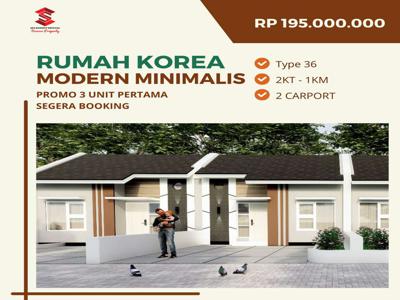 RUMAH MODERN MINIMALIS, DESAIN KOREA, HARGA MURAH