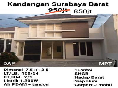 Rumah Siap Huni Kandangan Surabaya Barat Dkt Balongsari Sambikerep
