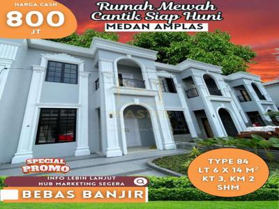 RUMAH SUPER MEWAH KONSEP EROPA MEDAN AMPLAS