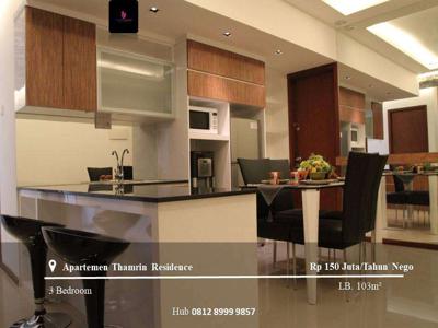 Sewa Apartemen Thamrin Residence High Floor 3BR Full Furnished