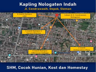 Tanah Tepi Jalan Nologaten Jogja, Cocok Kost