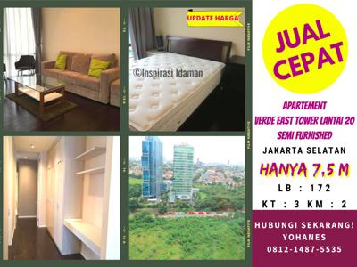 Apartement Verde East Tower Semi Furnished 172 mtr