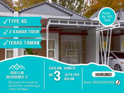 DIJUAL RUMAH 1 LANTAI 400 JUTAAN SI SELATAN TANGERANG